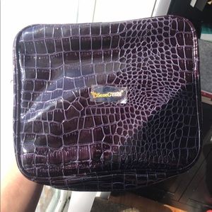 SeneGence Distributor Makeup Binder Case Purple wilh Blue Accents Croc Cosmetic